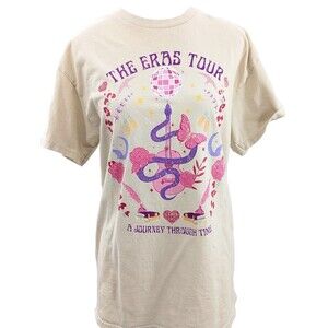 Taylor Swift Eras Tour Journey Through Time T-Shirt Disco Ball Snake Size Medium